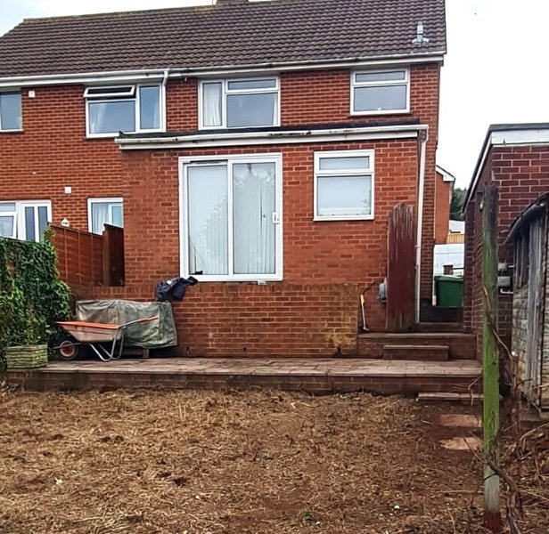 The major clearance allows light back into the house.