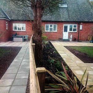 Low garden fencing provides security and ownership of the rear gardens but allows socialising if desired.